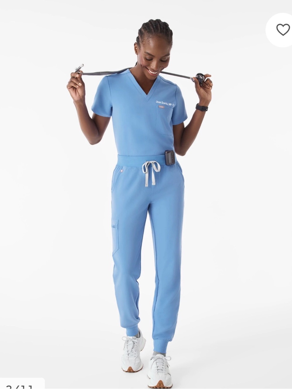 Figs Women's Sky Blue Jogger Scrub Pants